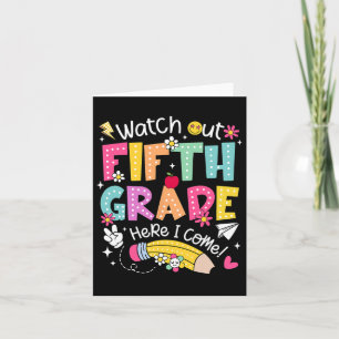 Carte Regardez la cinquième année ici Je viens 5e année 