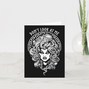 Carte Regardez-moi Drôle Feministe Halloween Goth Medusa