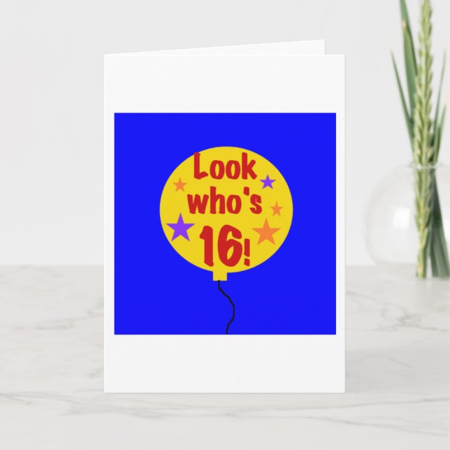 Carte Regardez qui a 16 ans (Devant)