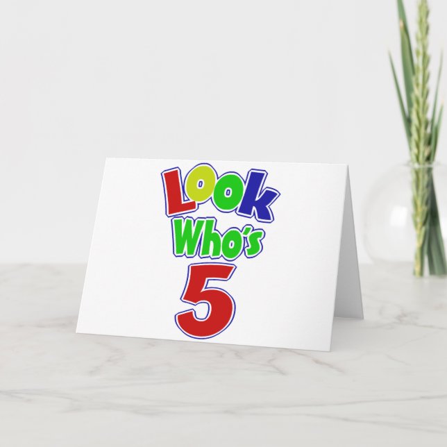 Carte Regardez qui a 5 ans (Devant)