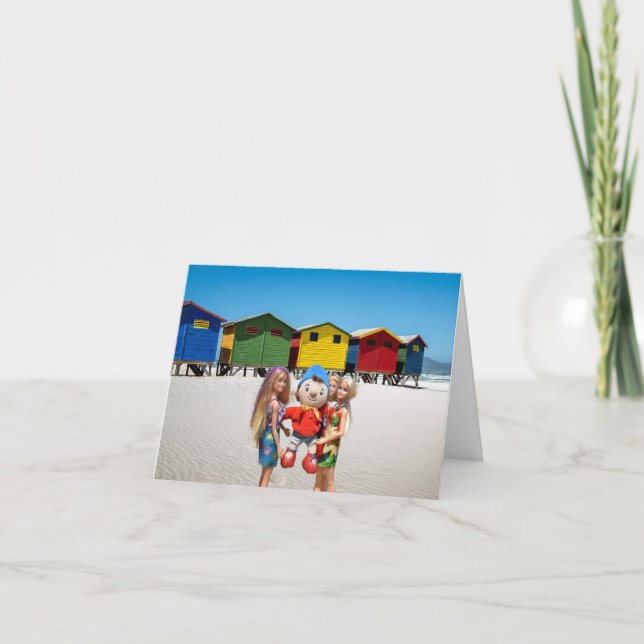Carte Regardez qui on a ramassé à la plage. (Devant)