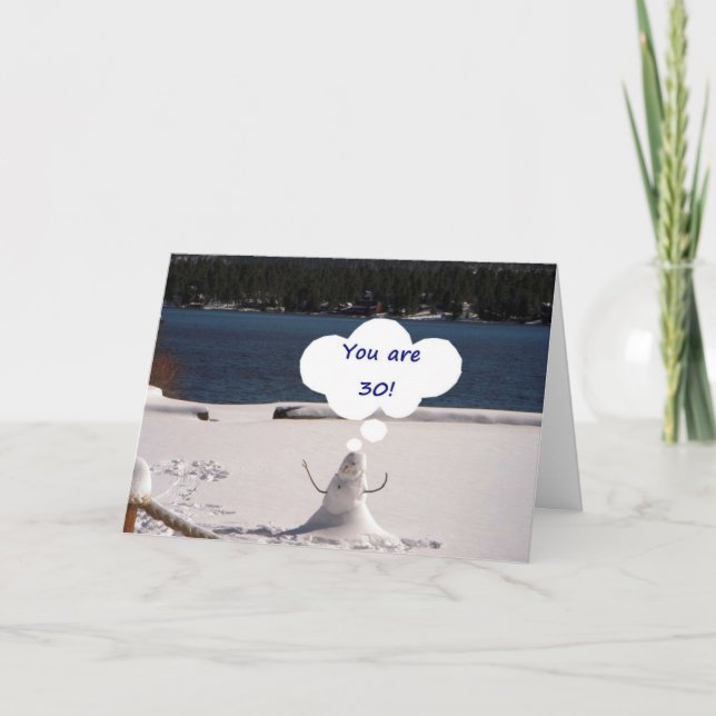 CARTE REGARDEZ SI BIEN À 30 ANS, JE PEUX ME MELT LOIN (Devant)