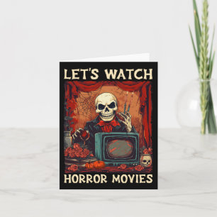 Carte Regardons les films d'horreur Gothic Halloween Ske