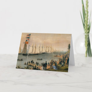 Carte Régate maritime vintage du New York Yacht Club