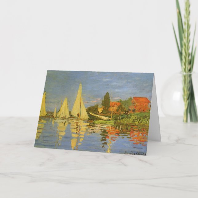 Carte Regatta à Argenteuil par Claude Monet (Devant)