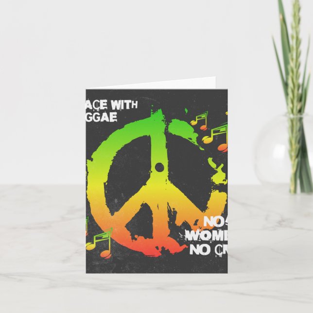 Carte Reggae Peace - La vie jamaïcaine (Devant)