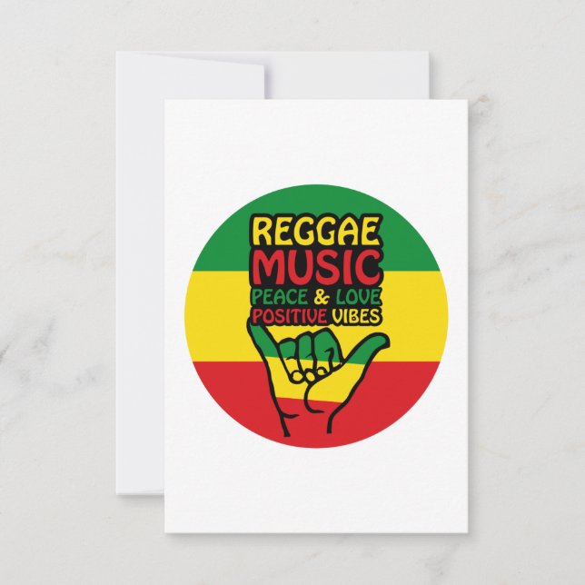 Carte Reggae Shaka Hand with positive quotes (Devant)