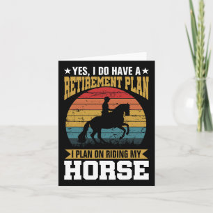 Carte Régime De Retraite Équitation Cheval Lover Cheval