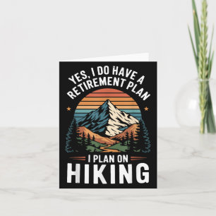 Carte Régime De Retraite Funny Pour Hiker - Régime Sur R