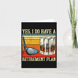 Carte Régime de retraite Golf Bourbon Retraité Funny Ret