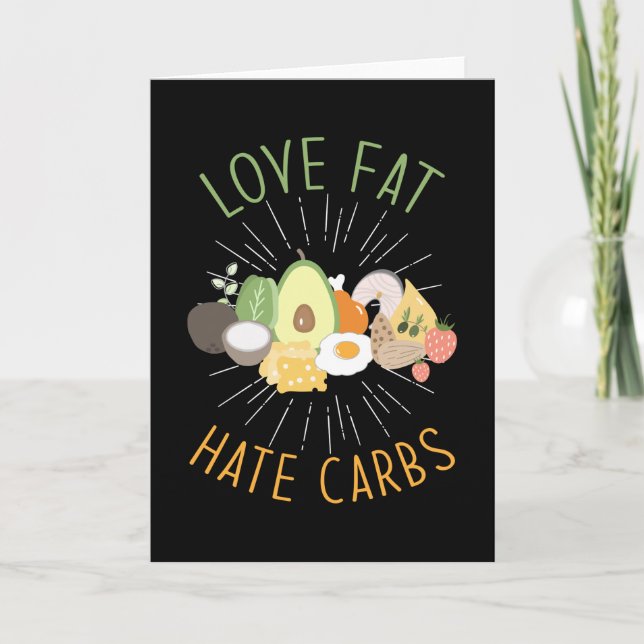 Carte Régime Keto faible en glucides (Devant)