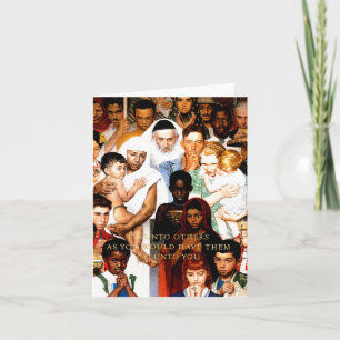 Carte Règle d'or (faites à d'autres) par Norman Rockwell