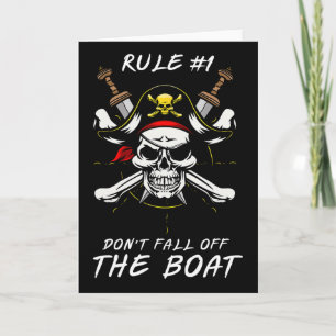 Carte Règle drôle #1 Ne tombez pas du bateau Croisière P