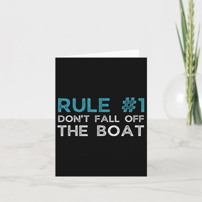 Carte Règle numéro 1 Ne Tombez Pas Du Bateau  (Devant)