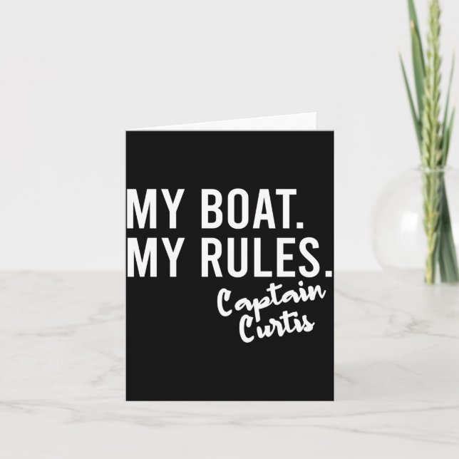 Carte Règles de bateau capitaine Curtis nom de navigatio (Devant)