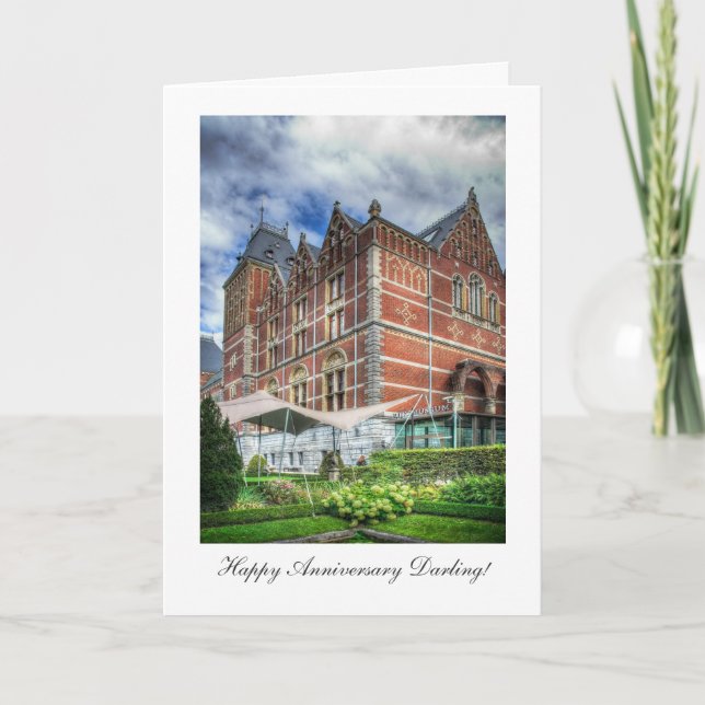 Carte Reijks Museum, Amsterdam, Happy Anniversay Darling (Devant)