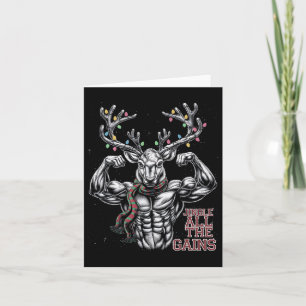 Carte Reindeer De Noël Gym Entraînement Jingle Tout Gain