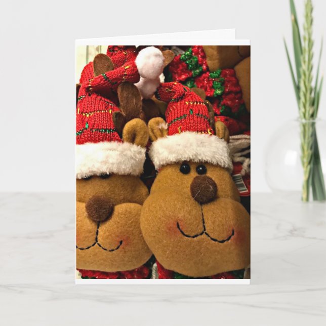 CARTE **REINDEER DIT MERRRRY NOËL** (Devant)