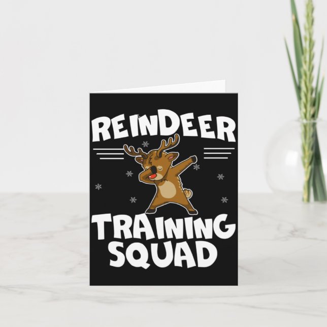 Carte Reindeer Training Squad Deer Team Xmas Running New (Devant)