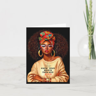 Carte Reine Afro Femme Noire Africaine Mélanine Histoire