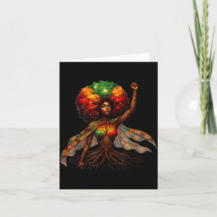 Carte Reine Afro Femme Noire Racines Africaines Mélanine