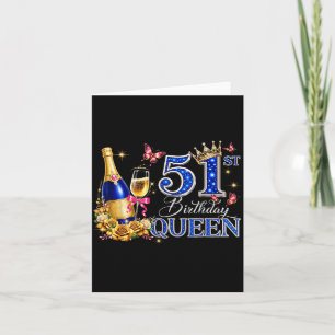 Carte Reine de 51 ans et fabuleuse 51 ans