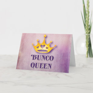 Carte Reine de Bunco de joyeux anniversaire