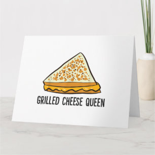 Carte Reine de Fromage Grillé Drôle Fromage Grillé