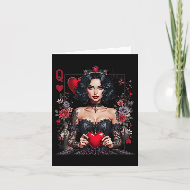 Carte Reine Des Coeurs Gothique (Devant)