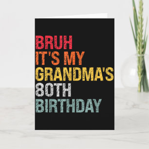 Carte Reine du 80e anniversaire de ma grand-mère, 80 ans