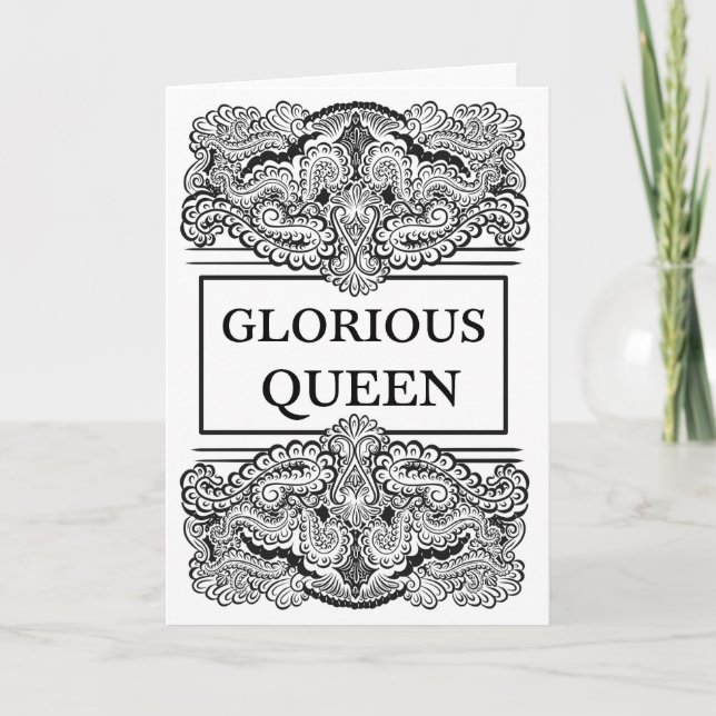 Carte REINE GLORIEUSE - Citation positive (Devant)