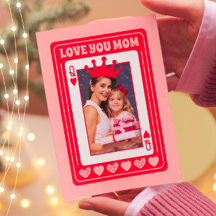 Carte Reine Maman de mon cœur Photo personnalisée Fête d