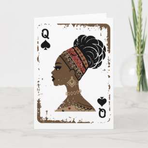 Carte Reine noire afro drogue fière mélanine africaine a