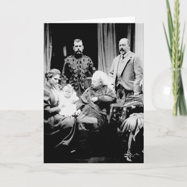 Carte Reine Victoria, tsar Nicholas II (Devant)