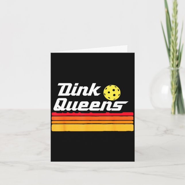 Carte Reines du dink ! drôle équipe de pickleball mignon (Devant)