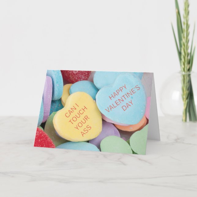 Carte rejetée drôle de Saint-Valentin de coeurs de (Devant)