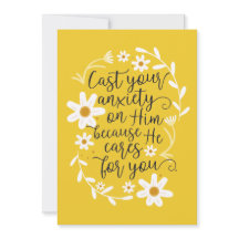 Rejetez sur lui votre anxiété parce qu'il prend so