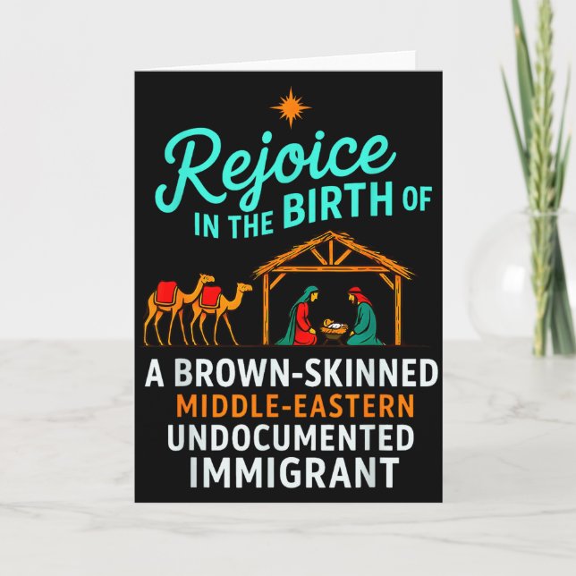 Carte Rejoice In The Birth Of A Brown Skinned Christian  (Devant)