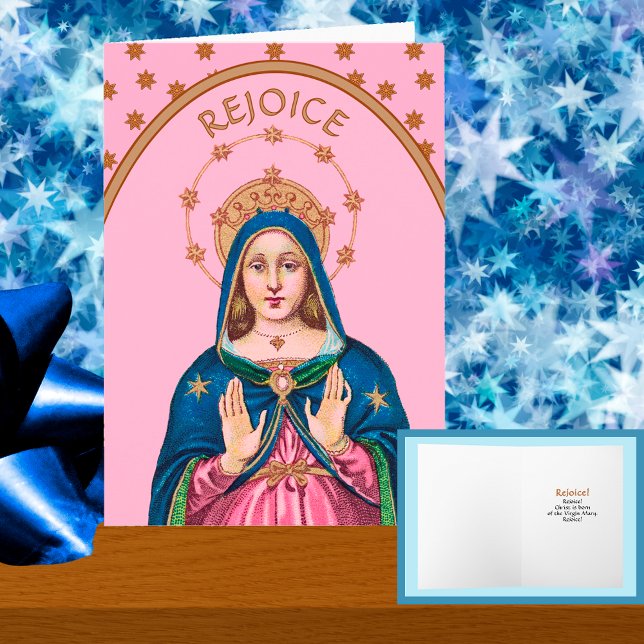 Carte Rejoice! (Latin: Gaudete!) Upper Torso BVM Advent (Créateur téléchargé)