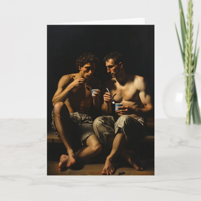 Carte Réjouissance Baroque de Crème Glacée (Devant)