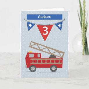 Carte Relation personnalisée, Godson 3e Anniversaire Cam