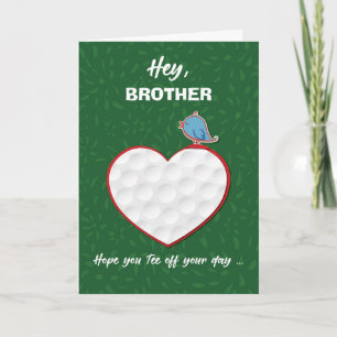 Carte Relation personnalisée Golf Sports Coeur Valentine