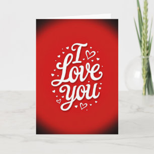 Carte Relevée Cœurs Rouges Je T'Aime