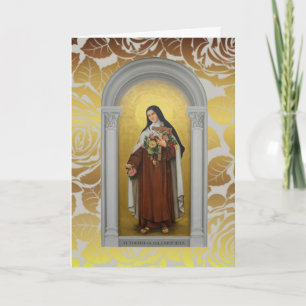 Carte Religieuse carmélite Ste Thérèse la Petite Fleur