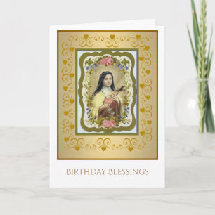 Carte Religieuse carmélite Ste Thérèse la Petite Fleur