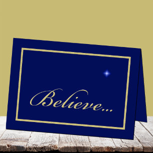 Carte religieuse chrétienne de Noël — Croyez