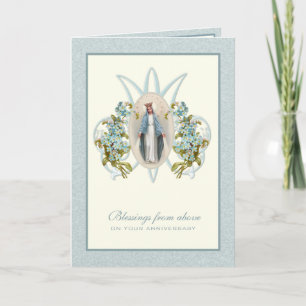 Carte religieuse d'anniversaire de mariage de la V