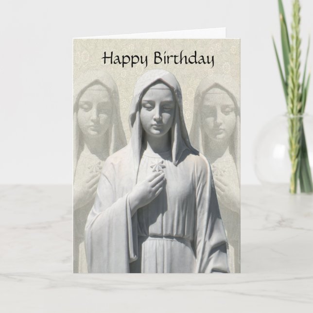 Carte religieuse d'anniversaire pour une religieus (Devant)