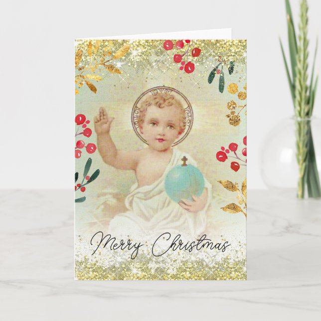 Carte religieuse de Noël de Baby Jesus (Devant)