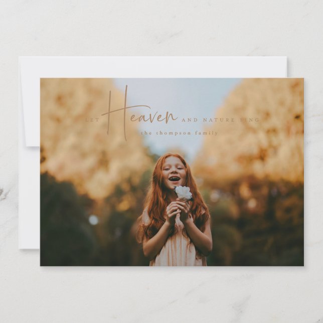 Carte religieuse de Noël en cacao (Devant)